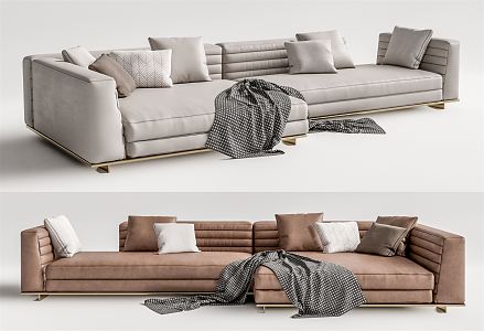 Modern corner sofa multiplayer sofa 3d model