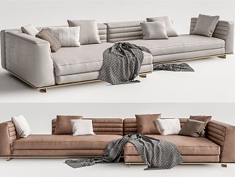 Modern corner sofa multiplayer sofa 3d model