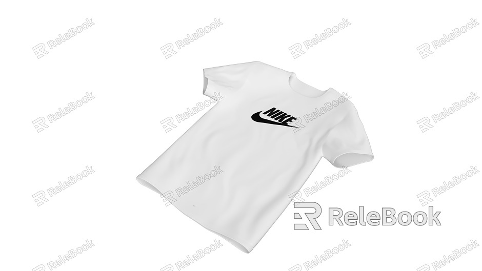 Clothes T-shirt Short-sleeved white T-shirt model