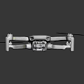 White Drone Quadcopter With Four Propellers And Camera For Aerial Shots