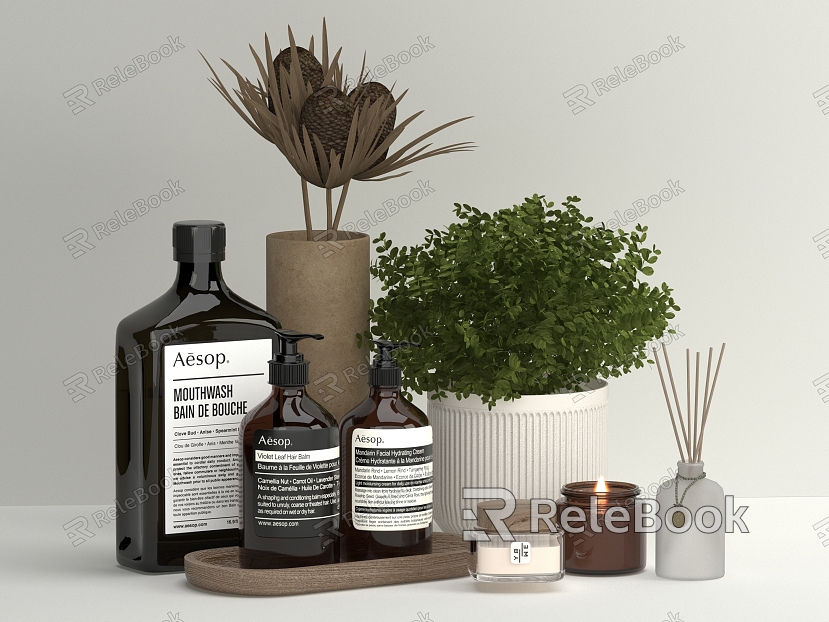 bathroom products shower gel soap bath products toiletries furnishings bathroom products towel furnishings flower vase model