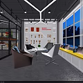 Modern Gym Interior With Boxing Ring Fitness Equipment And Colorful Floor Dots