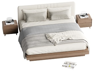 Double bed 3d model