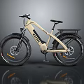Beige BEROT Mountain Bicycle Stylish Design With Black Seat Frame And Large Wheels