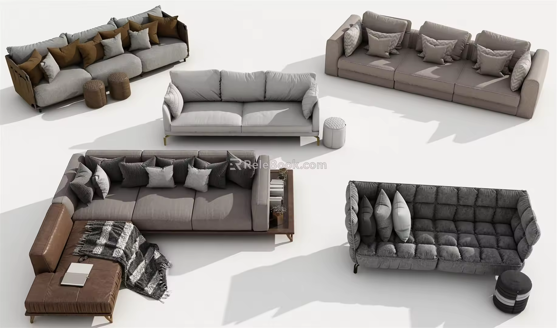 Modern Combination Sofa 3d model