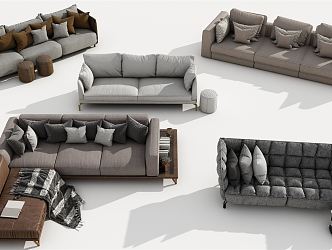 Modern Combination Sofa 3d model