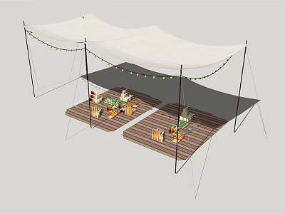 Camping Tent Modern Tent 3d model