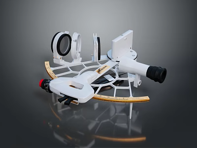 Modern Lighting Combination With White Metal Frame And Geometric Light Fixture Design 3d model