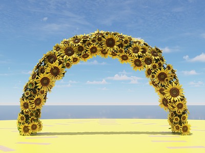 Modern Arch Sunflower Beauty 3d model