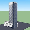 Modern High Rise Hotel Building With Glass Facade And Architectural Design