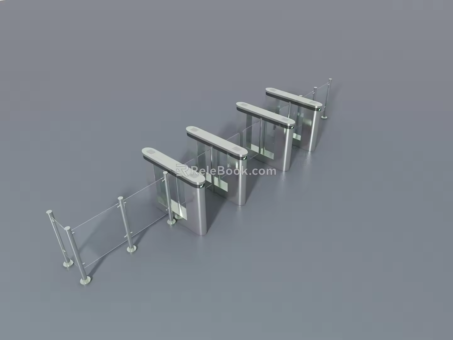Hall access gate 3d model