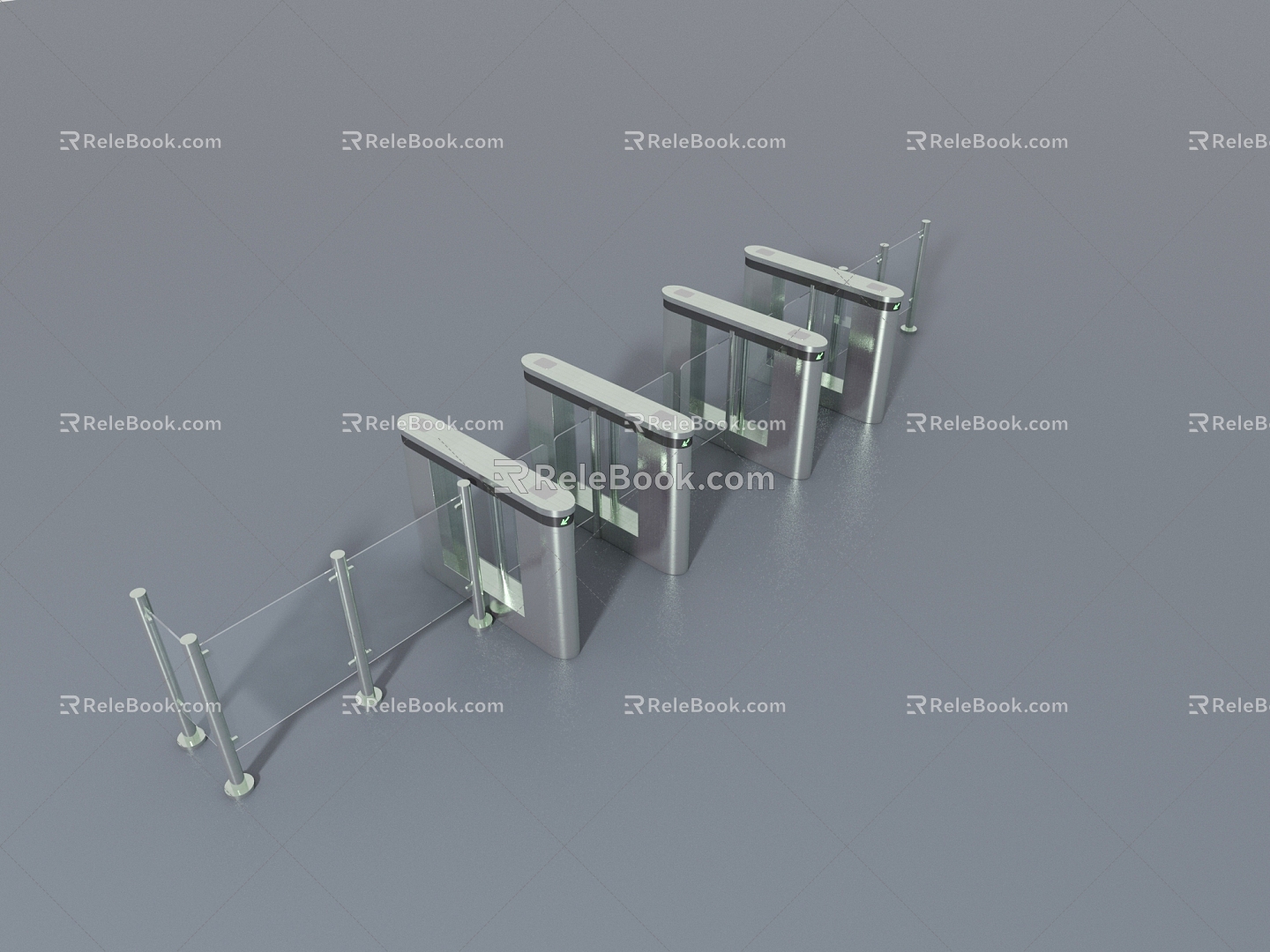 Hall access gate 3d model