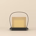 Modern Decorative Table Lamp With Black Arch Frame And Warm Yellow Light