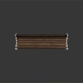 Outdoor Bench with Wooden Slats Metal Armrests and Carved Vintage Design for Garden
