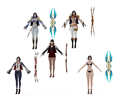 Modern Game Role Sailor Warrior 3d model