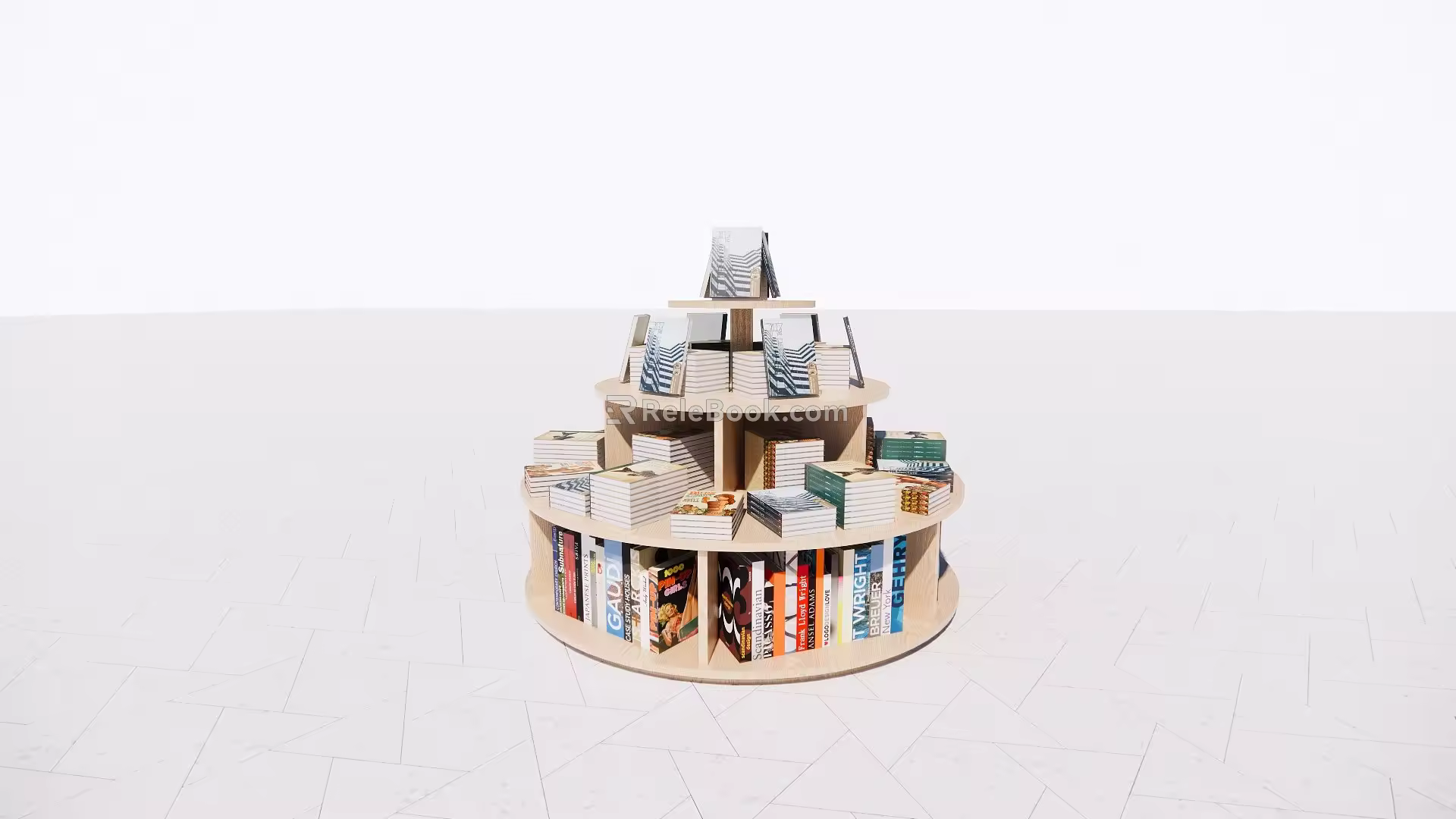 Modern shelf supermarket stacking head 3d model