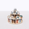 Modern shelf supermarket stacking head 3d model