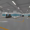 Modern Bright Spacious Underground Parking Lot With Clear Traffic Markings And Standard Parking Spaces