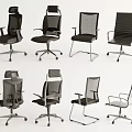 Modern Office Chairs With Various Styles Mesh Back And Adjustable Features For Workspace