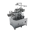 Industrial Automated Equipment With Blue Screen Display And Mechanical Components On Stable Base
