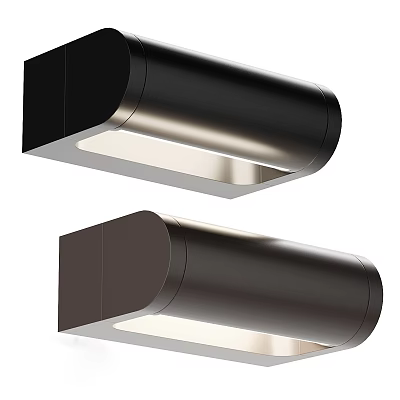 Modern Black Wall Lights With Sleek Design And Ambient LED Lighting 3d model
