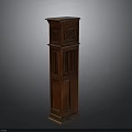 Decorative Wooden Carved Column Furniture With Intricate Design And Layered Structure