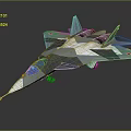Modern Military Stealth Fighter Jet With Aerodynamic Design And Camouflage Paint