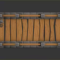 3D Model Arched Bridge Featuring Gray Stone Base And Orange Wooden Planks With Railings