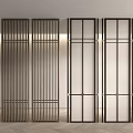 New Chinese Style Screen Partition Wooden Screen Wooden Partition Porch Partition 3d model