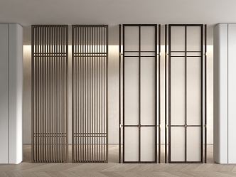 New Chinese Style Screen Partition Wooden Screen Wooden Partition Porch Partition 3d model