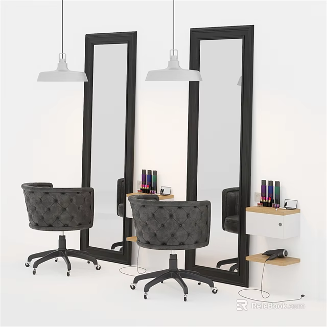 Medical Equipment For Dental Clinic Including Treatment Chair Mirror And Supplies Shelf 3d model 