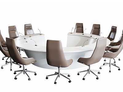 Modern Conference Table and Chair Conference Table and Chair Combination model