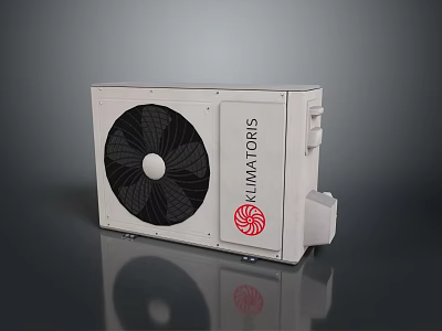Efficient White Computer Cooling Fan Radiator by KLIMATORIS with Black Blades for PC Systems 3d model