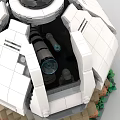 LEGO Toy Building Blocks Observatory Space Telescope Astronomical Telescope 3d model