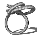 modern snake venomous snake python 3d model