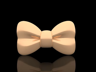 Light Pink Inflatable Bowtie Decoration For Party Events With Smooth Surface And Reflection 3d model