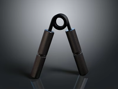 Black Hand Gripper Fitness Equipment With Textured Handles For Strength Training 3d model