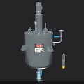 Stainless Steel Industrial Mixing Reactor With Agitator Motor And Pipes Valves