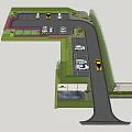 Eco-Friendly Parking Lot Design With Green Landscaping Parking Spaces And Trees