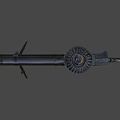 Rotary Magazine Rifle With Wooden Stock And Black Metal Tactical Design
