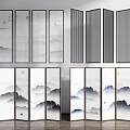 New Chinese Style Screen Partition 3d model