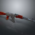 Detailed Realistic Assault Rifle Model With Wooden Stock Handguard Metal Receiver Barrel