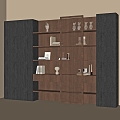 Modern Bookcase Full Wall Bookcase 3d model