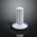 Stainless Steel Threaded Bolt With Round Base For Industrial Hardware Tools 3d model