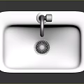 Stainless Steel Modern Hardware Tools Faucet with White Bathroom Basin and Sleek Design