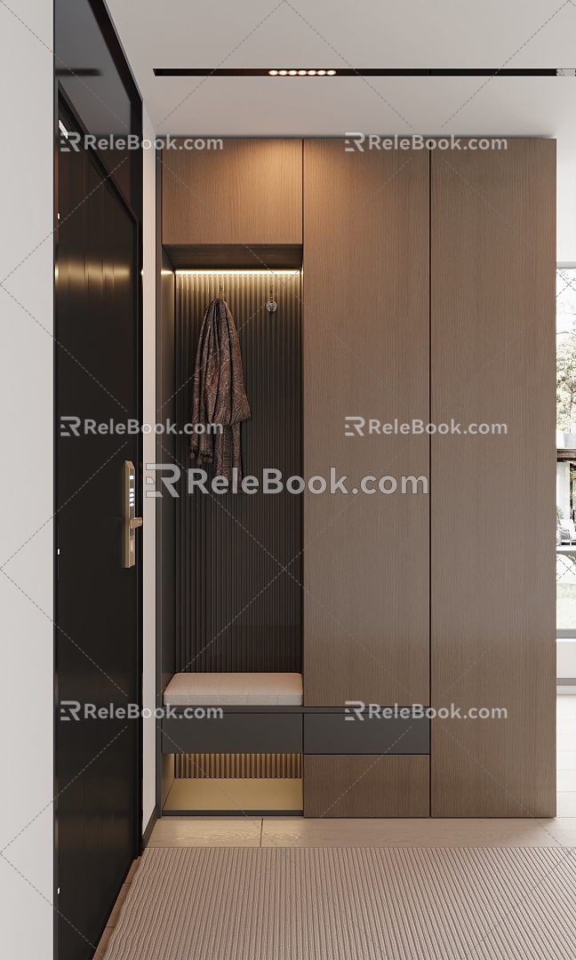 Modern Italian Entrance Entrance Entrance Cabinet Entrance Entrance Shoe Cabinet 3d model