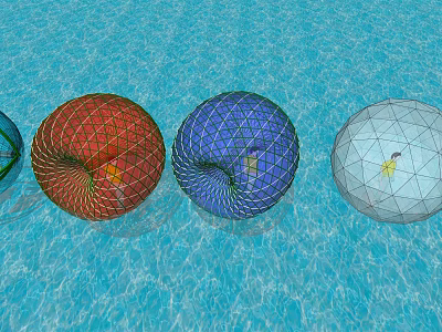 Colorful Spherical Play Equipment With Mesh Structure For Kids Outdoor Playground 3d model