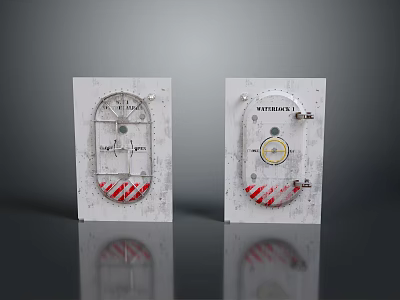 New Year 2024 Cards With White Background Red White Stripes Circular Pattern And Text Elements 3d model