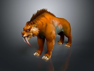 Detailed Ancient Weapon Design With Saber Tooth Decor And Sharp Edges 3d model