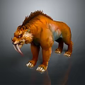 Detailed Ancient Weapon Design With Saber Tooth Decor And Sharp Edges